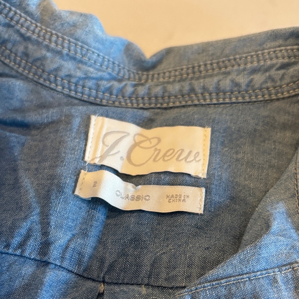 J. Crew Light Blue Denim Top - Picture 3 of 7